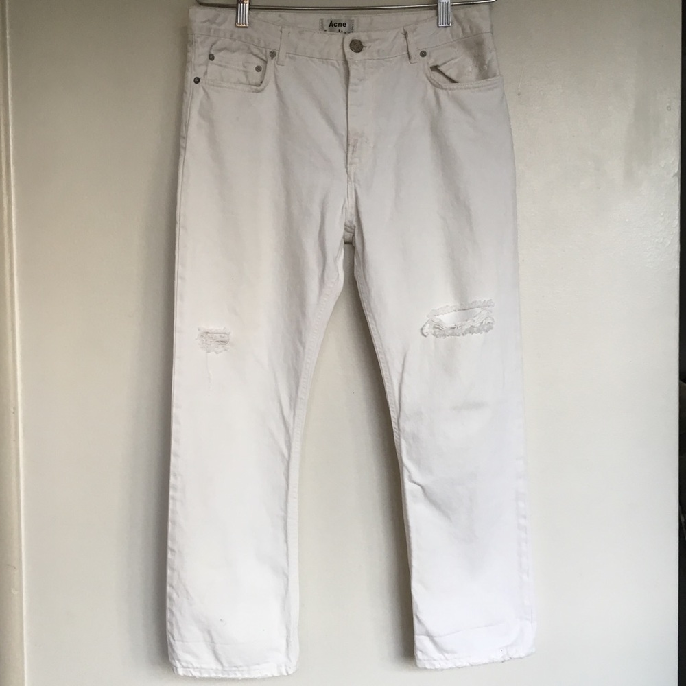 Acne Studios - Pop White Trash Distressed Jeans